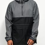 windbreaker jackets empyre camron charcoal u0026 black anorak windbreaker jacket ... btqgzba