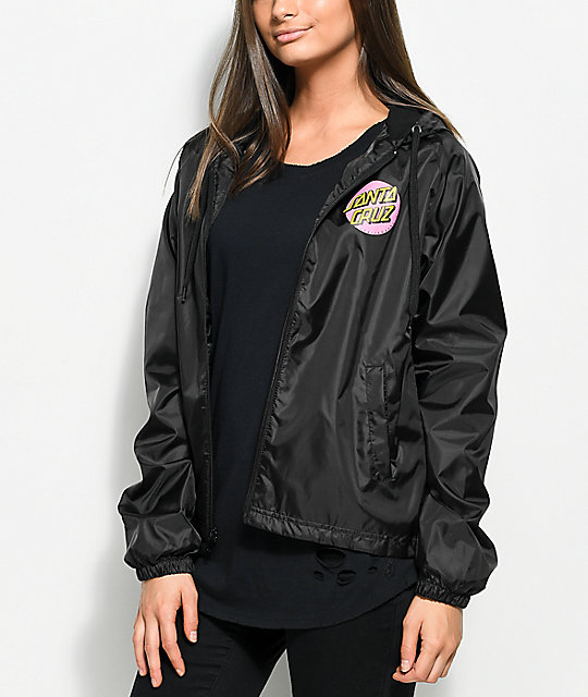 windbreaker jackets santa cruz other dot black windbreaker jacket ... iaubavn