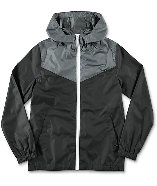 windbreaker jackets zine boys sprint black u0026 charcoal windbreaker jacket ... pxhbpsk