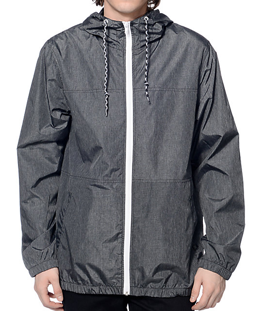 windbreaker jackets zine marathon heather charcoal windbreaker jacket ... gtdalxl