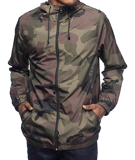 windbreaker jackets zine training camo lined windbreaker jacket ... fvjflkh