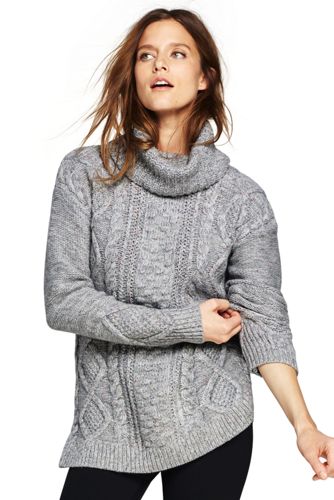 womenu0027s cozy-lofty cable turtleneck sweater qdjkxie