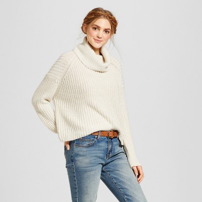 womenu0027s cropped turtleneck sweater - mossimo supply co™ wrhbrnj