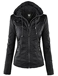 womens jackets ll womens hooded faux leather jacket ewfjrfz