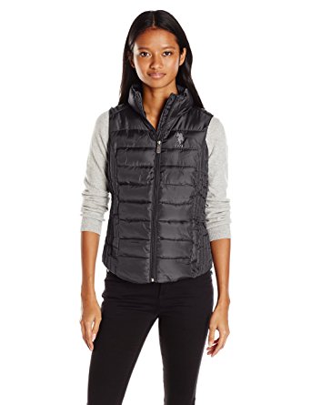 womens puffer vest u.s. polo assn. womenu0027s puffer vest, black, ... tbllcxe