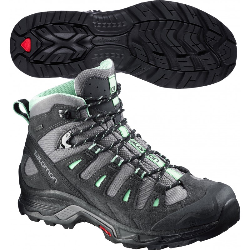 womens walking boots salomon quest prime gtx ladies walking boots - black wyleacs