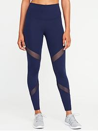 workout leggings high-rise mesh-panel leggings for women chigoud