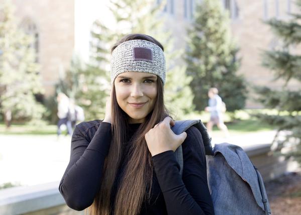 ... knit headband - black speckled knit headband izajdrb