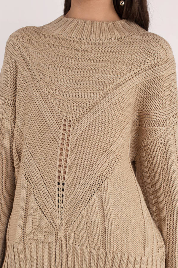 ... moon river moon river easy days taupe knitted sweater ... aldmejn