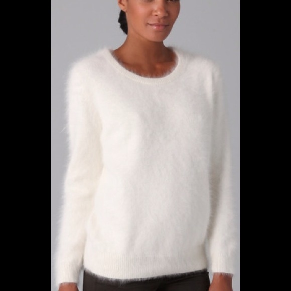 angora sweater, white ffydkjc