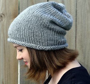 beanie knitting pattern sinfully simple slouch hat hfgolbz