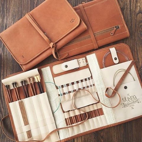 Best Knitting Accessories utskra leather knitting needle organizer / case | utskra.com fwblyiv