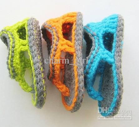 best sale crochet baby shoes infant hand knitting sandals 0 12m cotton yarn yzuvhky