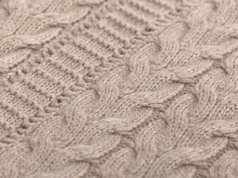 brown cable knit woollen fabric twmsmmj
