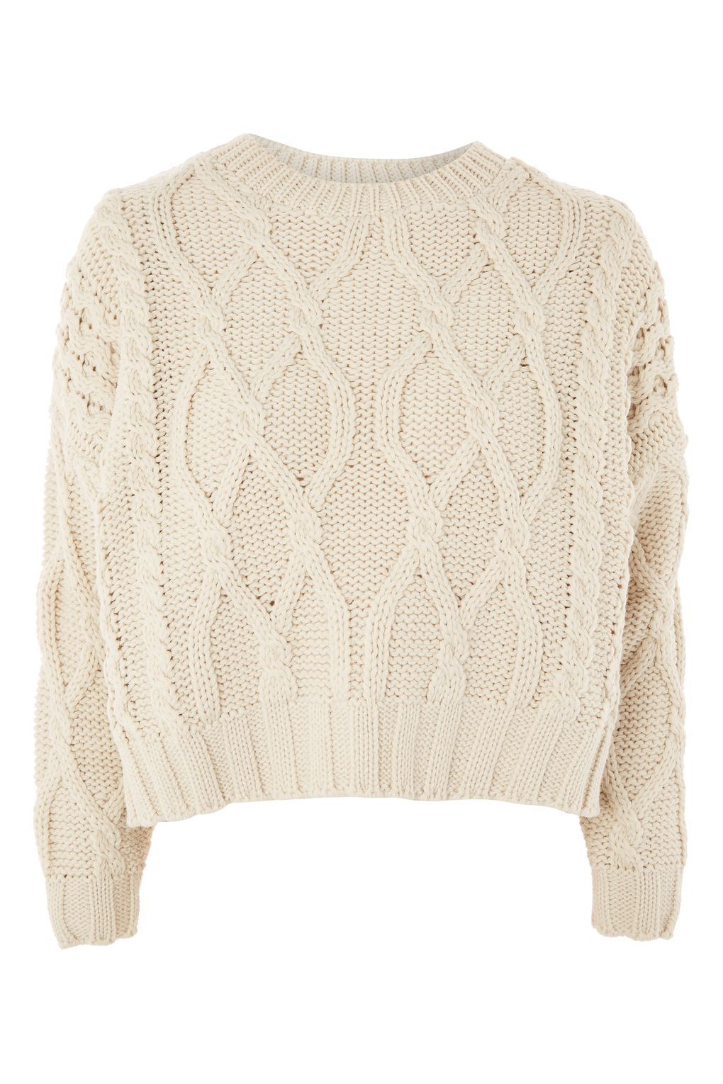 cable knit jumper cropped cable knit sweater - topshop usa ddaprzh