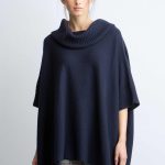 Cashmere poncho cashmere navy cowl neck blanket poncho in navy justqsx