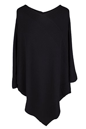 Cashmere poncho love cashmere womenu0027s 100% cashmere poncho - black - made in scotland by cbcvrrj