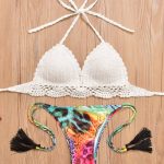 colorful halter crochet bikini top bikini sets xfljpve
