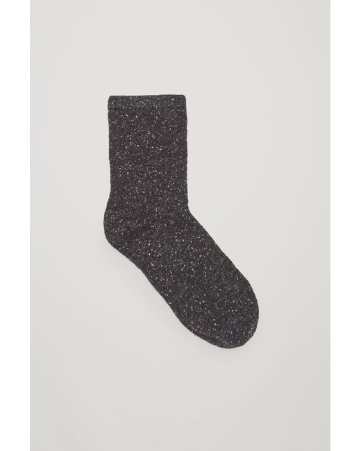 cos | black speckled wool-cashmere socks | lyst ... hzrofax