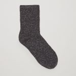 cos image 1 of speckled wool-cashmere socks in black xppdisr