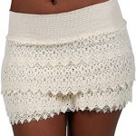 cotton natural womenu0027s lace crochet shorts beach miniskirts (small, beige) mvdcnzz