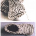 cozy crocheted slipper boots - 15 feet-warming free crochet slipper patterns  | vegqbar