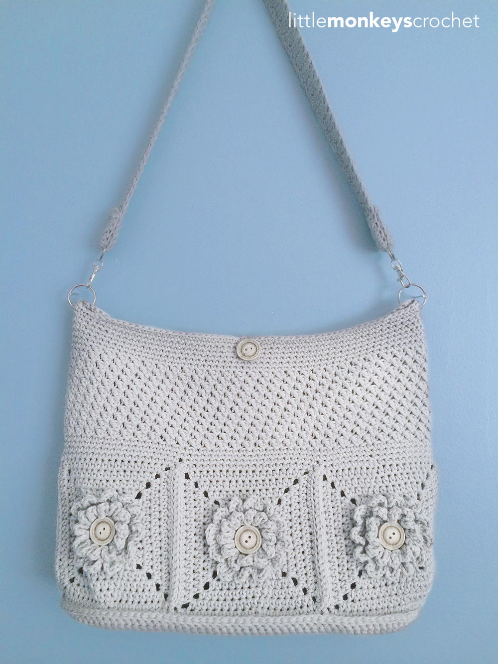 crochet bags wildflower shoulder crochet bag | allfreecrochet.com rcbjcnn