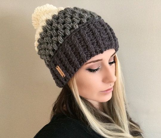 crochet beanie pattern fitted puff stitch beanie pdf file by shopabcrochet urozjiz