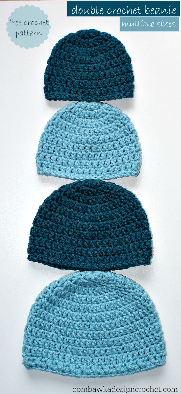 Crochet Beanie Pattern simple double crochet hat - a free crochet pattern sizes: preemie to adult lpyhwwi