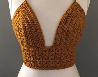 crochet bikini top//crochet bralette//crochet festival top nacbhed