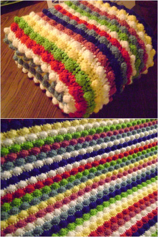 crochet blanket blackberry salad striped afghan xopbidn