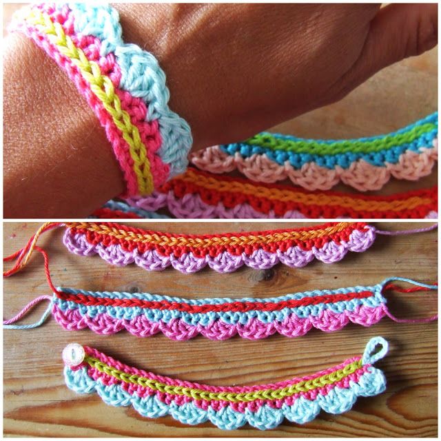 crochet bracelet cute crochet bracelets or anklets: photo tutorial (use translate) zgarnoo