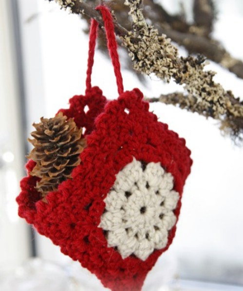 crochet christmas ornaments easy crochet christmas bag ornament ugbmqnt