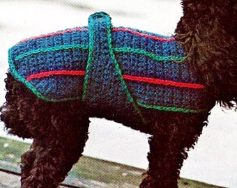 crochet dog sweater vintage crochet pattern instant download gewzulu