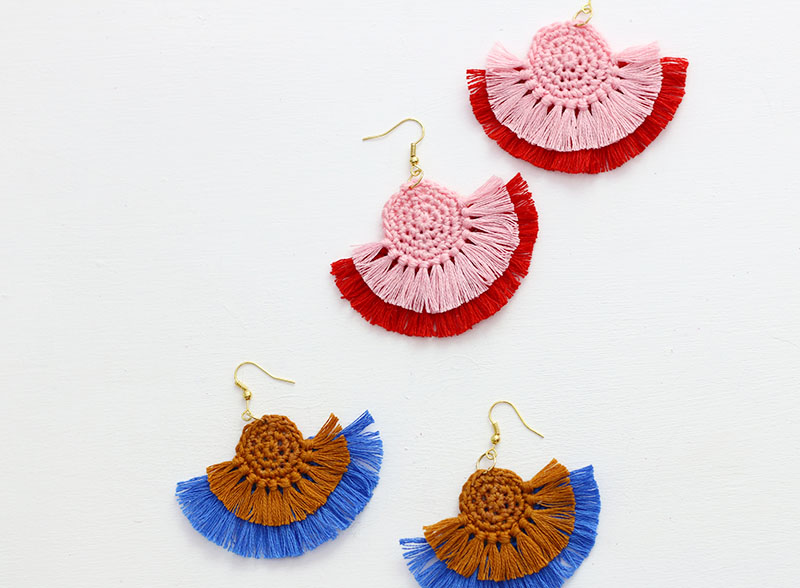 crochet earrings crochet fringe earrings ojudeyq