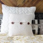 crochet pillow beginner crochet pattern. modern mudcloth pillow with button closures. make  and do megzhsr