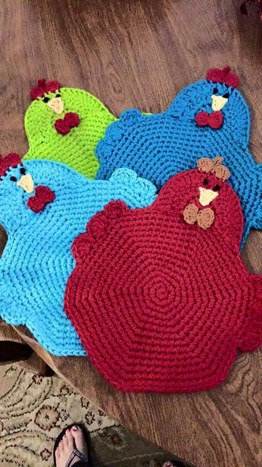 crochet pot holders chicken potholders more kualvuq