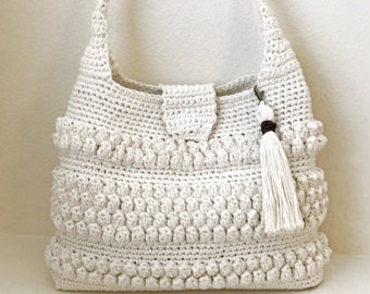 crochet purse with tassel pattern - easy crochet bag - crochet handbag - lbyxdov