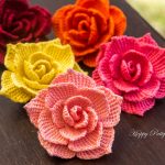 crochet rose flower applique pattern by happy patty crochet mufrups
