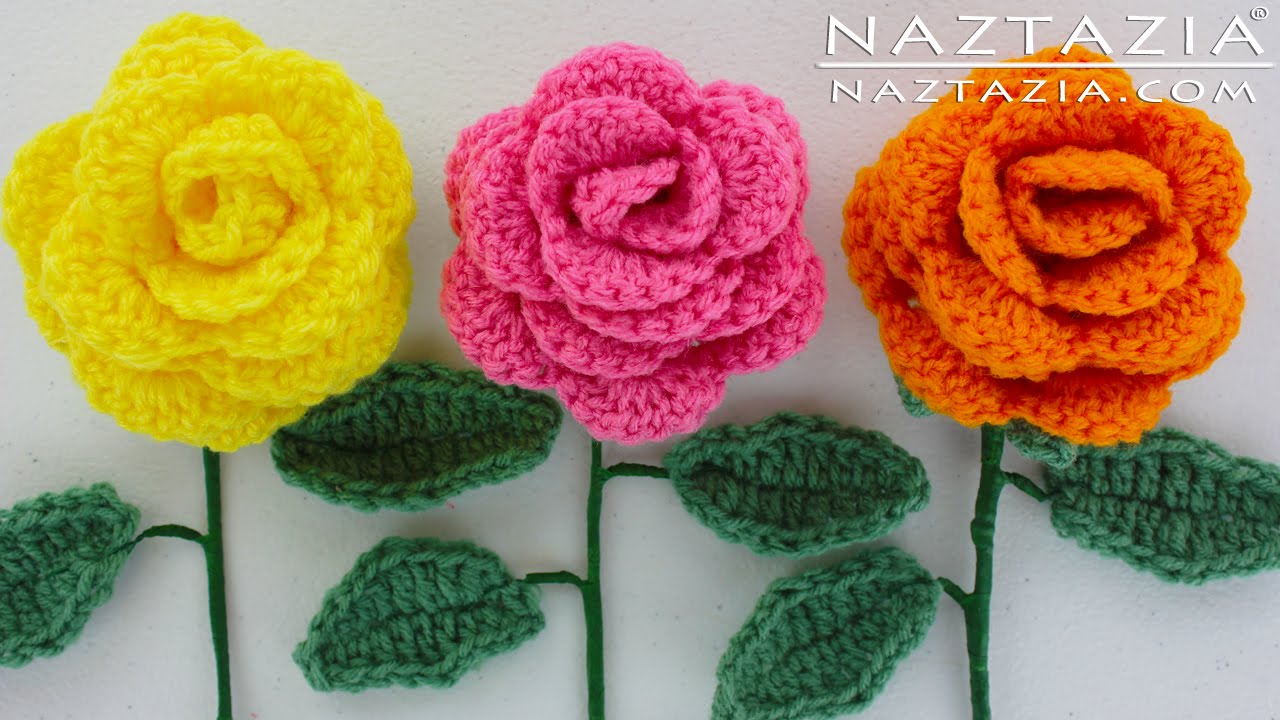 Handicraft Multi use Crochet Rose Pattern