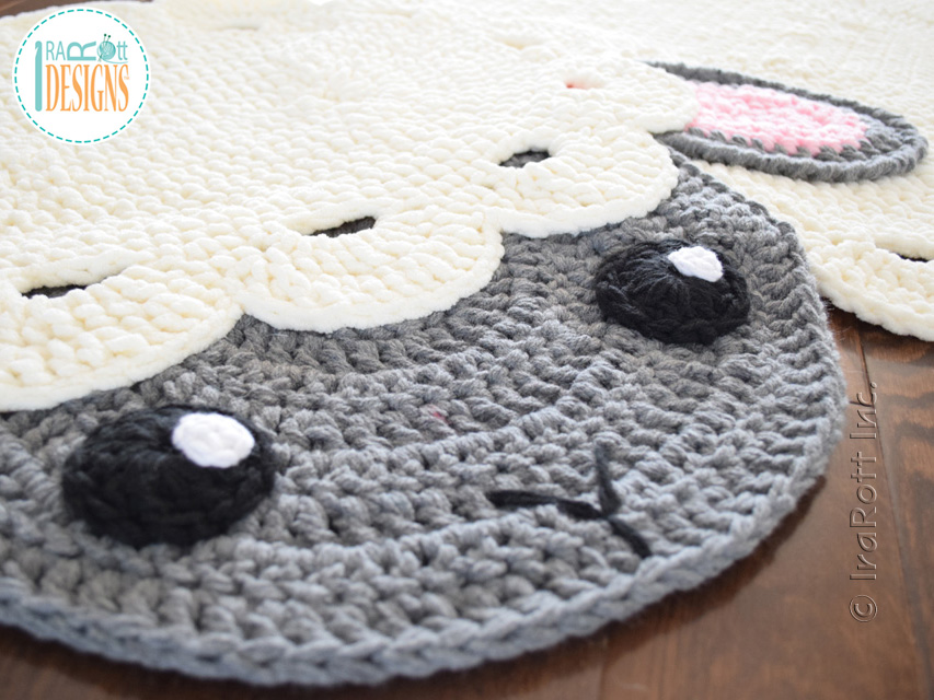 crochet rug crochet pattern pdf by irarott for making an easter lamb rug or sheep ekngfoa