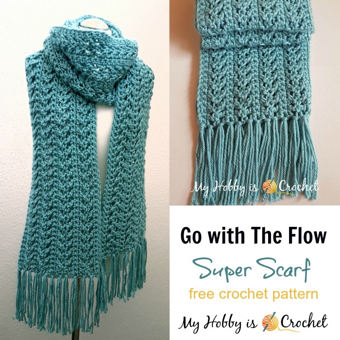 crochet scarves go with the flow super scarf - free crochet pattern | red heart jfeqwda