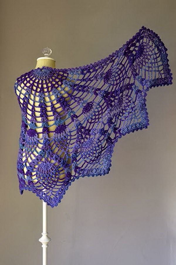 crochet shawl pineapple peacock shawl lfxculk