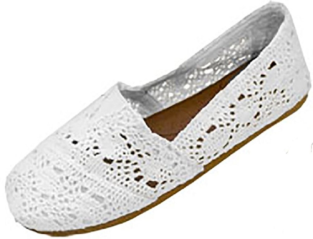 crochet shoes amazon.com | shoes8teen shoes 18 womens canvas crochet slip on shoes flats zlqsdxv