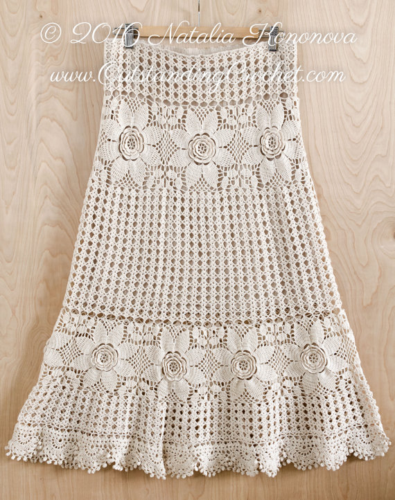 crochet skirt pattern - country fair - tiered, long, maxi, boho chic, eulutfj
