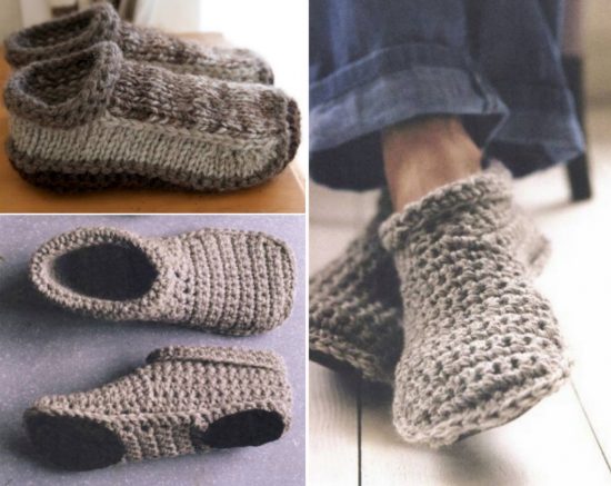 Crochet Slippers crochet and knitted slippers free pattern nsbwbkm