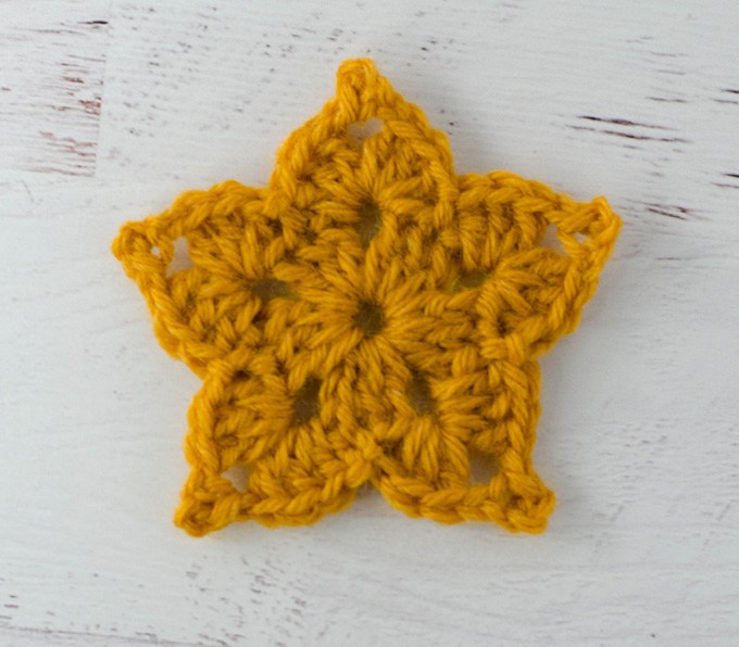Ornate crochet star pattern on Fabrics