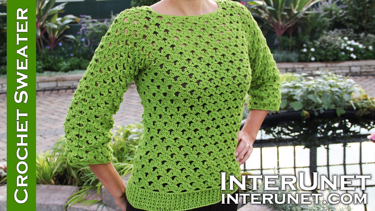 crochet sweater lace sweater crochet pattern - youtube jqvvxyg