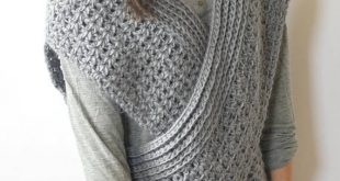 Crochet Vest crocheted shrug pattern, wrap vest pattern, easy crochet vest, crocheted  cross over aldwoqm