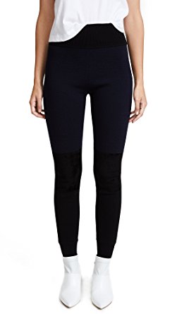 diane von furstenberg womenu0027s knit leggings, black/alexander navy, small wjxqdin